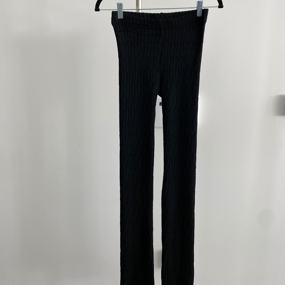 Knit Split Hem Pants - Picture 3 of 3
